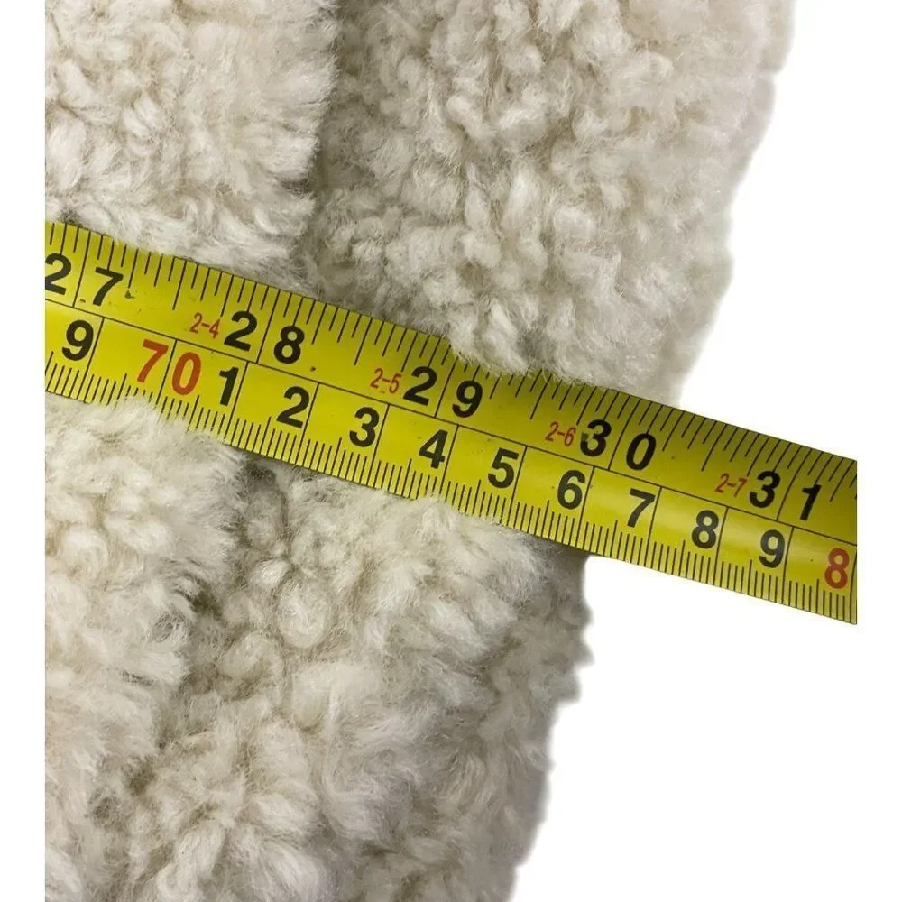 Zara Womens Faux Fur Coat Jacket XS Oyster White Teddy collared 4391/855 NWT - Picture 16 of 16